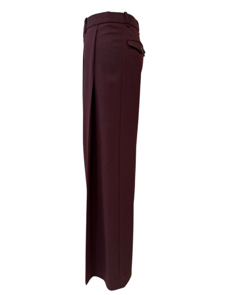 PHISIQUE DU ROLE Pantalon large bourgogne