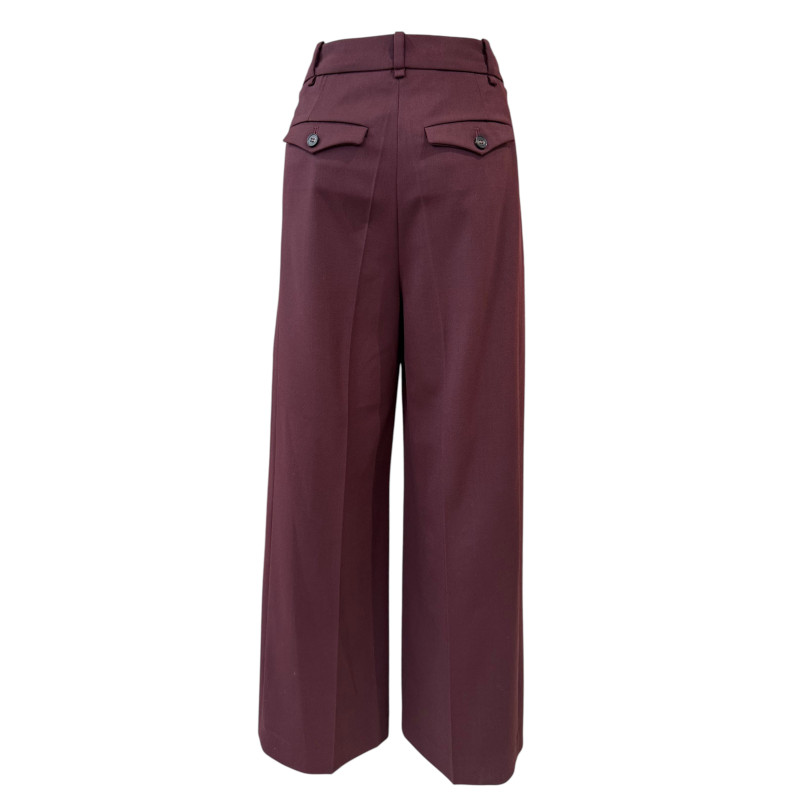 PHISIQUE DU ROLE Pantalon large bourgogne