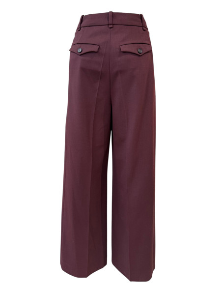 PHISIQUE DU ROLE Pantalon large bourgogne