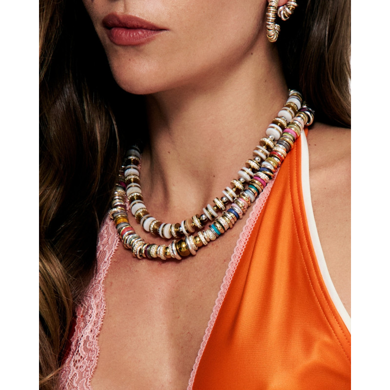 SIGAL collier TWIST RONDELLE Multicolore