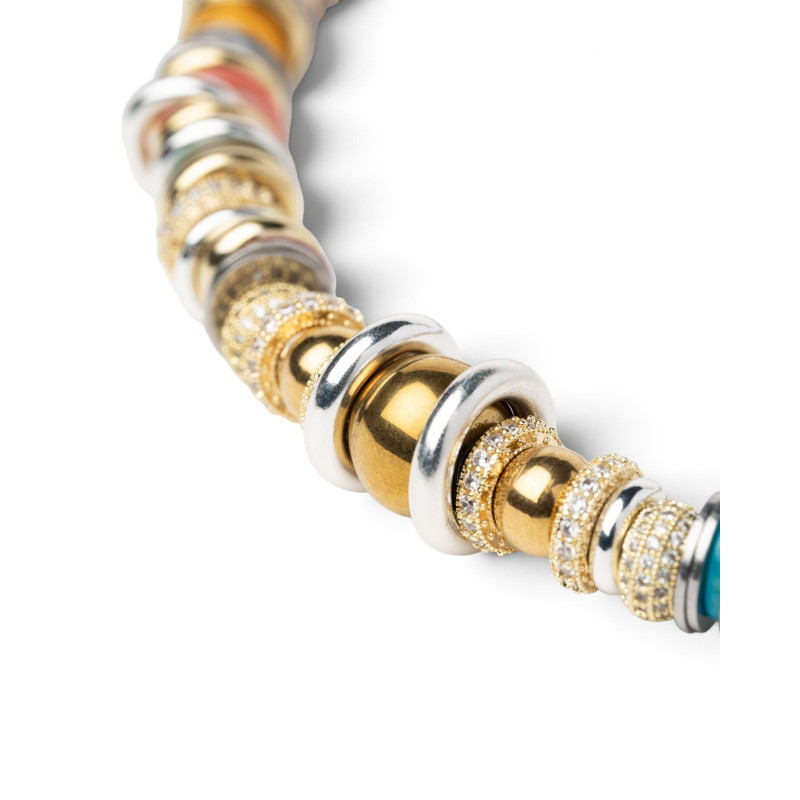 SIGAL collier TWIST RONDELLE Multicolore
