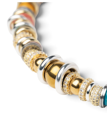SIGAL collier TWIST RONDELLE Multicolore