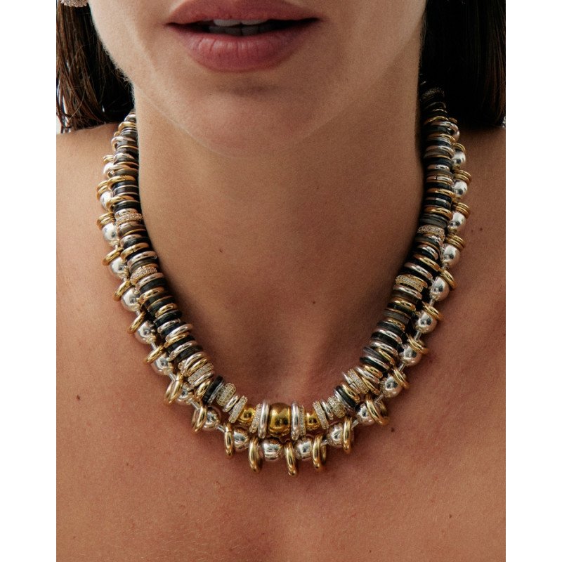 SIGAL Collier TWIST RONDELLE Noir
