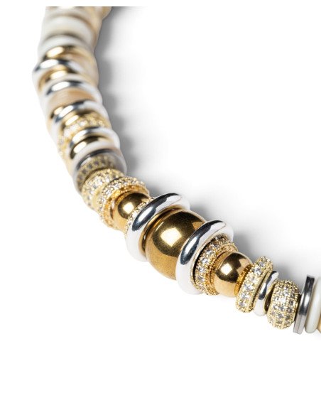 SIGAL Collier TWIST RONDELLE Crème