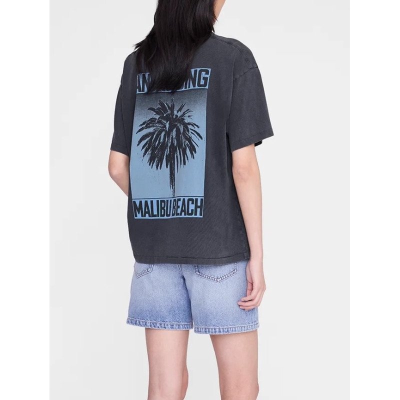 ANINE BING tee-shirt CADE palm