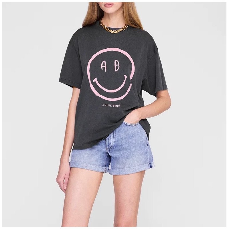 ANINE BING tee-shirt CADE smiley
