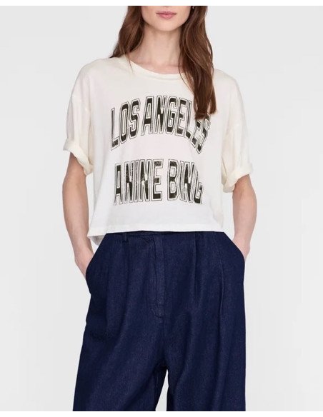 ANINE BING tee-shirt JOHNNY cream