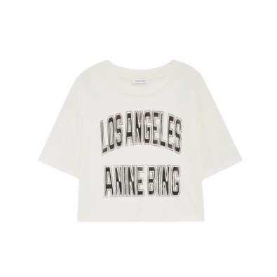ANINE BING tee-shirt JOHNNY cream