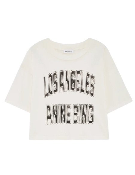 ANINE BING tee-shirt JOHNNY cream