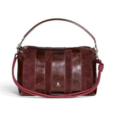 CRAIE STUDIO Sac HALO Stripe Acajou Burgundy