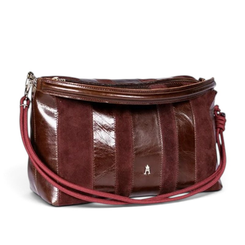 CRAIE STUDIO Sac HALO Stripe Acajou Burgundy