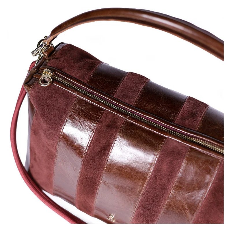 CRAIE STUDIO Sac HALO Stripe Acajou Burgundy