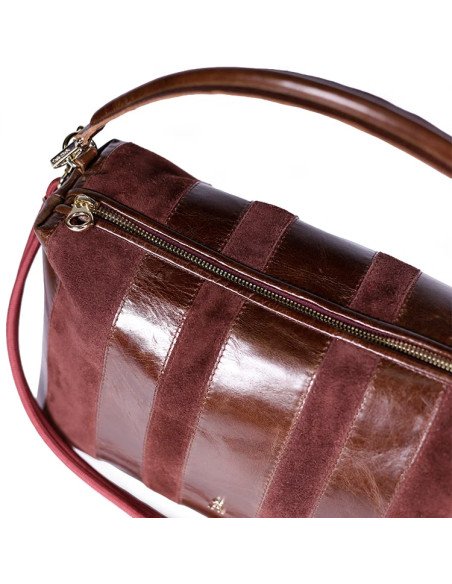 CRAIE STUDIO Sac HALO Stripe Acajou Burgundy