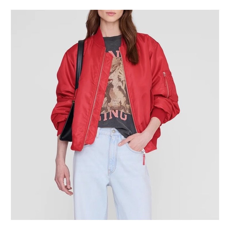 ANINE BING Bomber LEON red