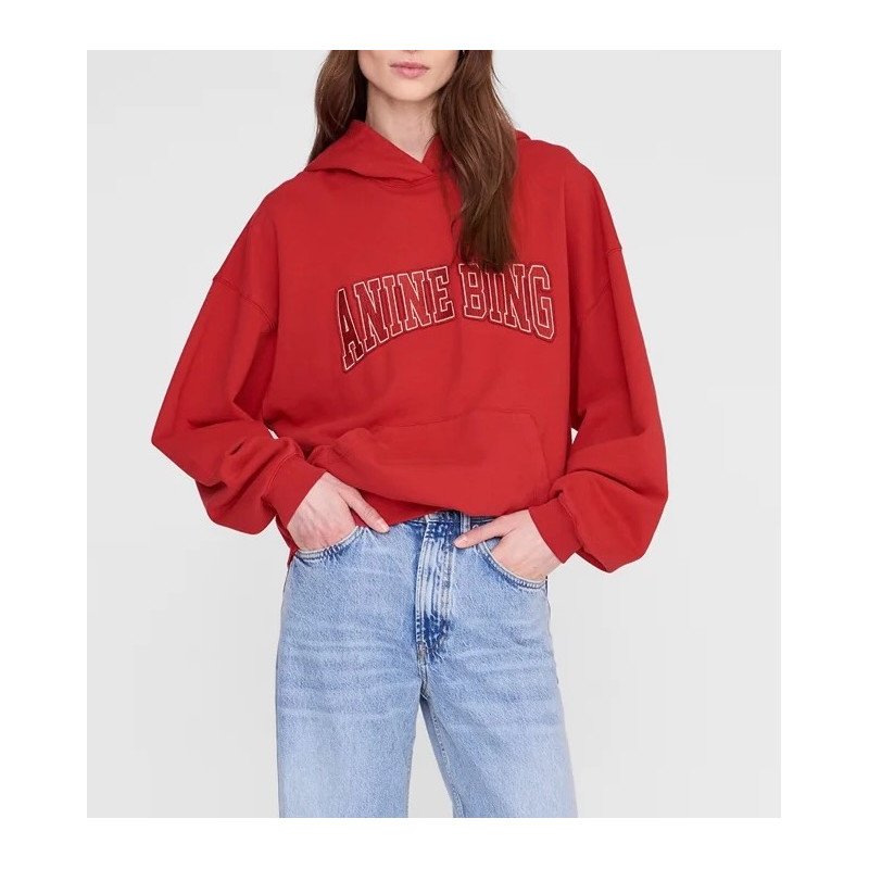 ANINE BING sweatshirt HARVEY red