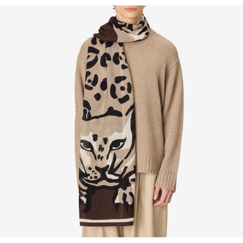 INOUÏ EDITIONS écharpe FELINO marron