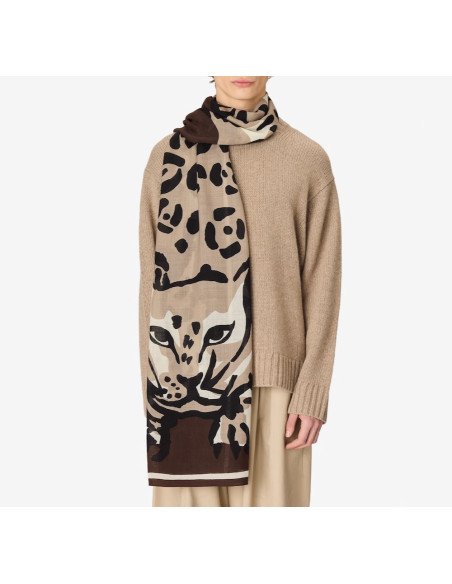 INOUÏ EDITIONS écharpe FELINO marron