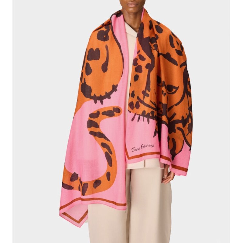 INOUÏ EDITIONS écharpe FELINO rose