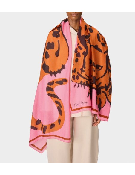 INOUÏ EDITIONS écharpe FELINO rose