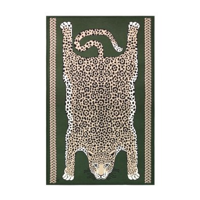 INOUÏ EDITIONS plaid LEOPARD kaki