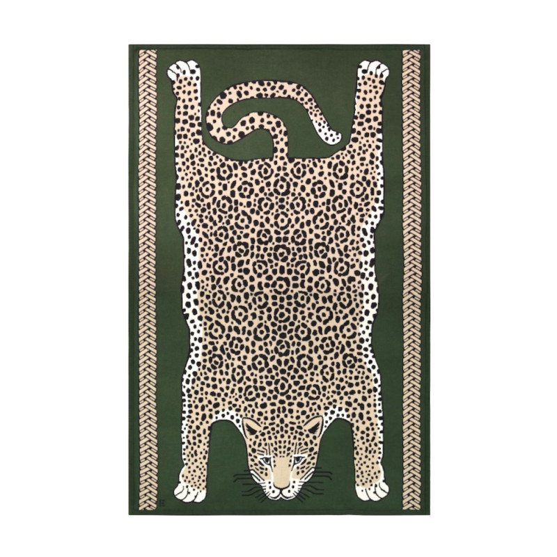 INOUÏ EDITIONS plaid LEOPARD kaki