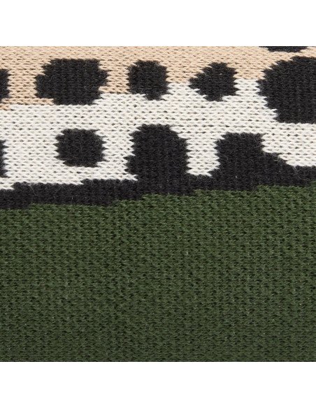 INOUÏ EDITIONS plaid LEOPARD kaki