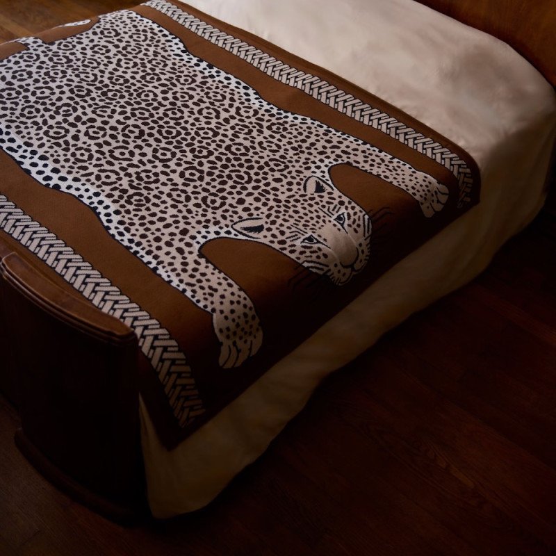 INOUÏ EDITIONS plaid LEOPARD beige