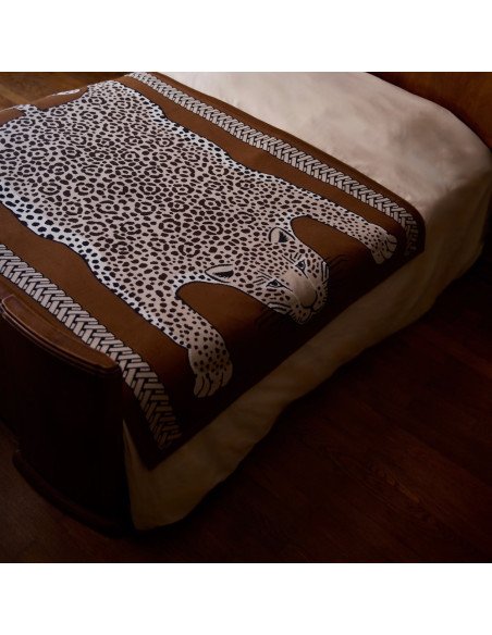 INOUÏ EDITIONS plaid LEOPARD beige